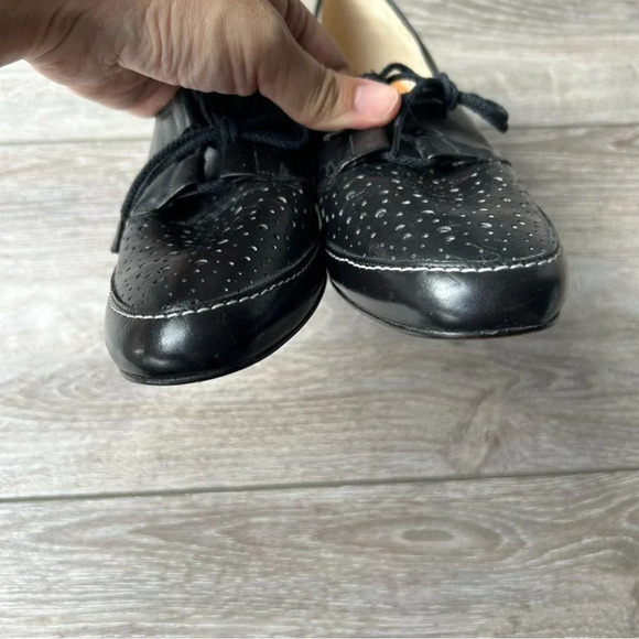 Vintage Contoura Black Full Leather  Lace Up Shoes - Picture 4 of 15